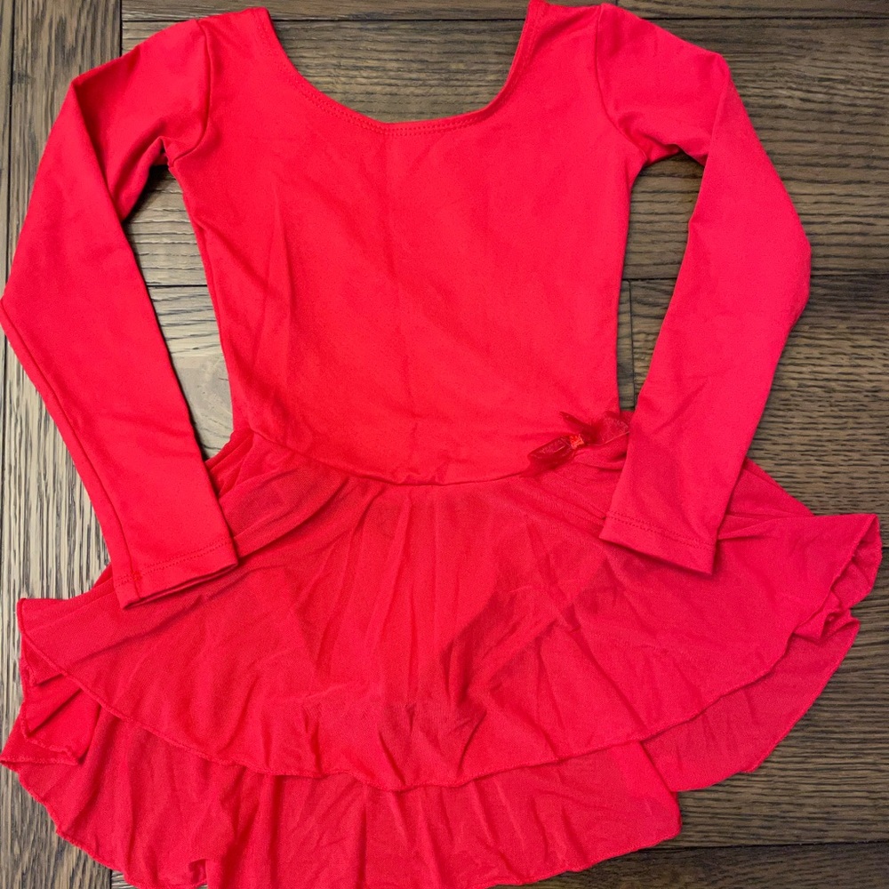 Long Sleeve Red Leotard